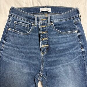 LOFT High Rise Blue Denim Jeans